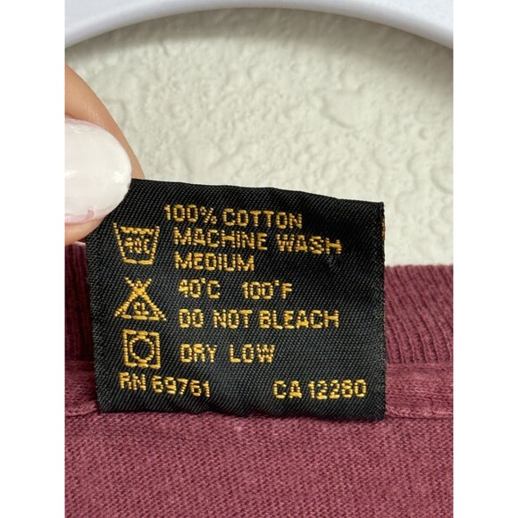 Vintage Paul McCartney World Tour T-Shirt XL Brockum Tag The Beatles Maroon Tee - Picture 4 of 7